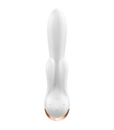 SATISFYER DOUBLE FLEX VIBRADOR APP BLANCO