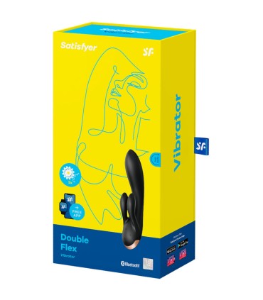 SATISFYER DOUBLE FLEX VIBRADOR APP NEGRO