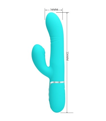 PRETTY LOVE VIBRADOR PUNTO G MULTIFUNCION VERDE AGUA