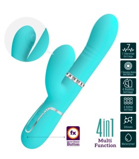PRETTY LOVE VIBRADOR PUNTO G MULTIFUNCION VERDE AGUA