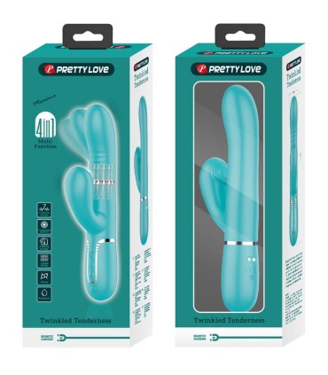PRETTY LOVE VIBRADOR PUNTO G MULTIFUNCION VERDE AGUA
