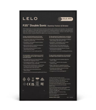LELO F2S DOUBLE SONIC MALE STROKER WITH DUAL SONIC STIMULATION RED