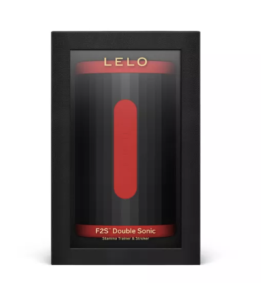LELO F2S DOUBLE SONIC MALE STROKER WITH DUAL SONIC STIMULATION RED