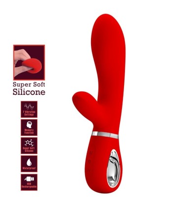PRETTY LOVE THOMAS VIBRADOR PUNTO G MULTIFUNCION ROJO