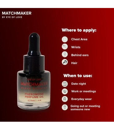 EYE OF LOVE MATCHMAKER BLACK DIAMOND PHEROMONE PERFUME OIL 20 ML