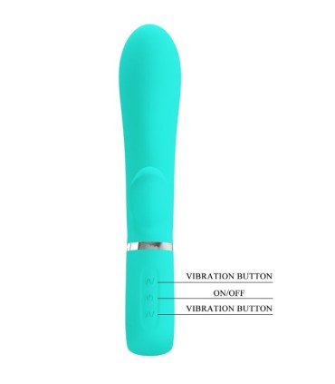 PRETTY LOVE THOMAS VIBRADOR PUNTO G MULTIFUNCION VERDE AGUA
