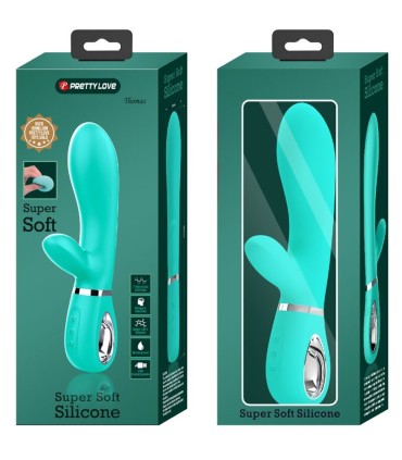 PRETTY LOVE THOMAS VIBRADOR PUNTO G MULTIFUNCION VERDE AGUA