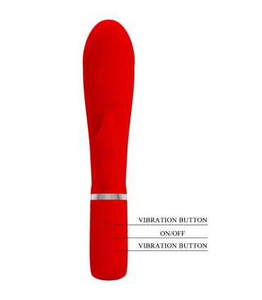 PRETTY LOVE PRESCOTT VIBRADOR PUNTO G MULTIFUNCION ROJO