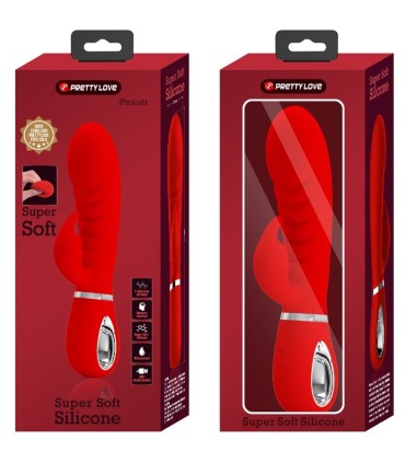 PRETTY LOVE PRESCOTT VIBRADOR PUNTO G MULTIFUNCION ROJO