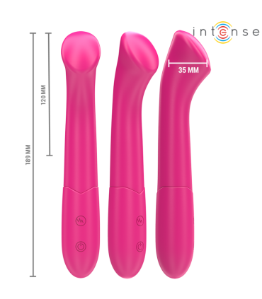 INTENSE PATY VIBRATOR 19 CM FLEXIBLE 10 VIBRATIONS MODEL 2 PINK