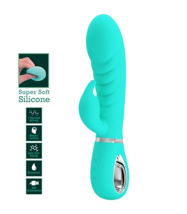 PRETTY LOVE PRESCOTT VIBRADOR PUNTO G MULTIFUNCION VERDE AGUA