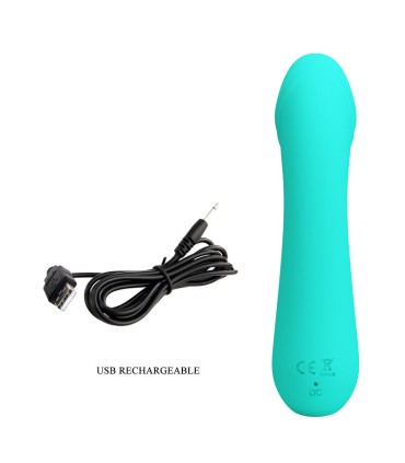 PRETTY LOVE CETUS VIBRADOR RECARGABLE VERDE AGUA