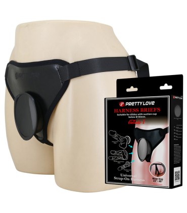 PRETTY LOVE UNIVERSAL STRAP ON HARNESS BLACK