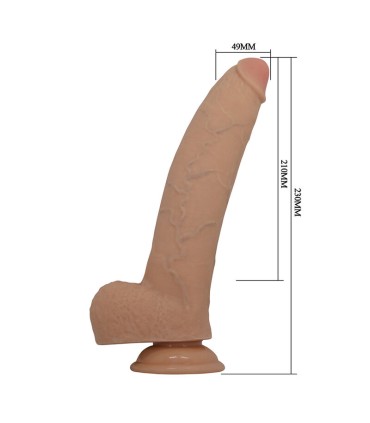 PRETTY LOVE FABIAN FLEXIBLE DILDO WITH SUCTION CUP FLESH