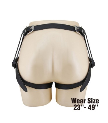 PRETTY LOVE YETI STRAP ON HARNESS WITH SUCTION DILDO FLESH