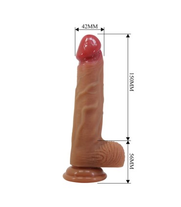 PRETTY LOVE YETI STRAP ON HARNESS WITH SUCTION DILDO FLESH