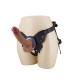PRETTY LOVE YETI STRAP ON HARNESS WITH SUCTION DILDO FLESH