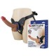 PRETTY LOVE YETI STRAP ON HARNESS WITH SUCTION DILDO FLESH