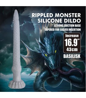 POWER MONSTERS BASILISK FANTASY SILICONE DILDO 43 CM O 5 CM