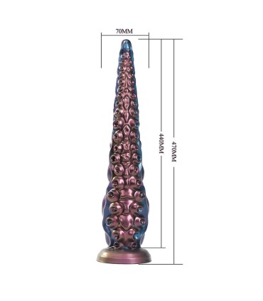 POWER MONSTERS ABYSSAL TENTACLE TRICOLOR FANTASY SILICONE DILDO 46 CM O 7 CM