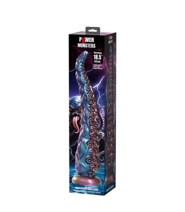 POWER MONSTERS ABYSSAL TENTACLE TRICOLOR FANTASY SILICONE DILDO 46 CM O 7 CM