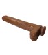 PRETTY LOVE DANY REALISTIC FLEXIBLE DILDO WITH SUCTION CUP 36 CM O 56 CM BROWN