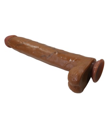 PRETTY LOVE DANY REALISTIC FLEXIBLE DILDO WITH SUCTION CUP 36 CM O 56 CM BROWN