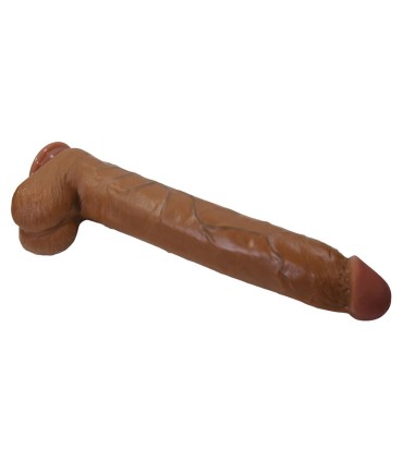 PRETTY LOVE DANY REALISTIC FLEXIBLE DILDO WITH SUCTION CUP 36 CM O 56 CM BROWN