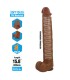 PRETTY LOVE PAT REALISTIC FLEXIBLE DILDO WITH SUCTION CUP 40 CM O 6 CM BROWN
