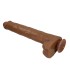 PRETTY LOVE PAT REALISTIC FLEXIBLE DILDO WITH SUCTION CUP 40 CM O 6 CM BROWN