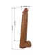 PRETTY LOVE PAT REALISTIC FLEXIBLE DILDO WITH SUCTION CUP 40 CM O 6 CM BROWN