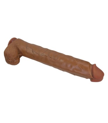 PRETTY LOVE PAT REALISTIC FLEXIBLE DILDO WITH SUCTION CUP 40 CM O 6 CM BROWN