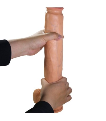 PRETTY LOVE RAEL FLEXIBLE REALISTIC DILDO WITH SUCTION CUP 40 CM O 6 CM BROWN