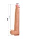 PRETTY LOVE RAEL FLEXIBLE REALISTIC DILDO WITH SUCTION CUP 40 CM O 6 CM BROWN