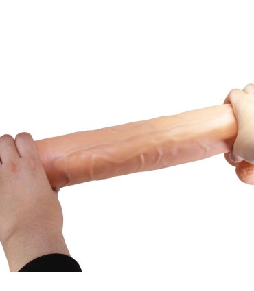 PRETTY LOVE RAEL FLEXIBLE REALISTIC DILDO WITH SUCTION CUP 40 CM O 6 CM BROWN