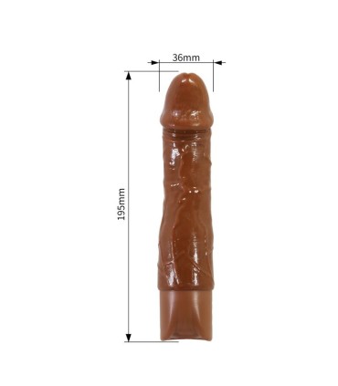 PRETTY LOVE DONALD REALISTIC VIBRATOR 195 CM O 4 CM BROWN