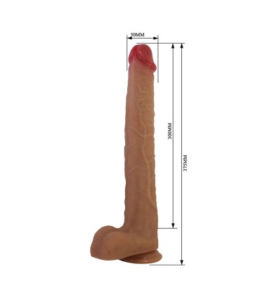 PRETTY LOVE TERIN PLUS REALISTIC SILICONE DILDO WITH SUCTION CUP 376 CM O 55 CM