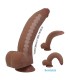 PRETTY LOVE ULRIC REALISTIC FLEXIBLE DILDO 26 CM O 55 CM TPE BROWN