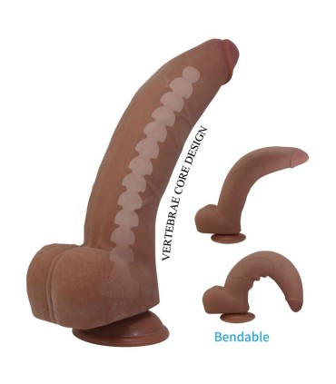 PRETTY LOVE ULRIC REALISTIC FLEXIBLE DILDO 26 CM O 55 CM TPE BROWN