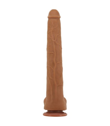 PRETTY LOVE VIGGO REALISTIC SOFT TOUCH SKIN SLIDING DILDO 365 CM BROWN