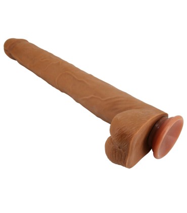 PRETTY LOVE VIGGO REALISTIC SOFT TOUCH SKIN SLIDING DILDO 365 CM BROWN