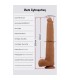 PRETTY LOVE VIGGO REALISTIC SOFT TOUCH SKIN SLIDING DILDO 365 CM BROWN