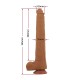 PRETTY LOVE VIGGO REALISTIC SOFT TOUCH SKIN SLIDING DILDO 365 CM BROWN
