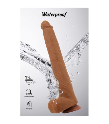 PRETTY LOVE VIGGO REALISTIC SOFT TOUCH SKIN SLIDING DILDO 365 CM BROWN