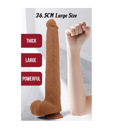 PRETTY LOVE VIGGO REALISTIC SOFT TOUCH SKIN SLIDING DILDO 365 CM BROWN