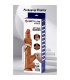 PRETTY LOVE VIGGO REALISTIC SOFT TOUCH SKIN SLIDING DILDO 365 CM BROWN