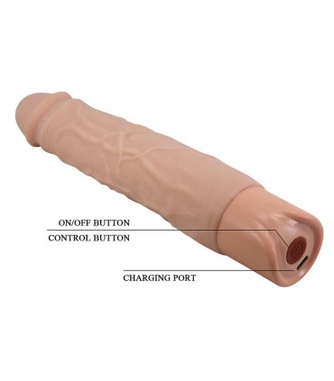 PRETTY LOVE KESSLER REALISTIC VIBRATING DILDO WITH 10 VIBRATION MODES AND 10 THROWS 22 CM NATURAL
