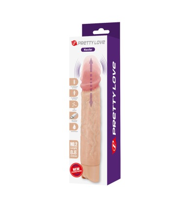 PRETTY LOVE KESSLER REALISTIC VIBRATING DILDO WITH 10 VIBRATION MODES AND 10 THROWS 22 CM NATURAL