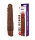 PRETTY LOVE KESSLER REALISTIC VIBRATING DILDO WITH 10 VIBRATION MODES AND 10 THROWS 22 CM BROWN