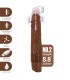 PRETTY LOVE KESSLER REALISTIC VIBRATING DILDO WITH 10 VIBRATION MODES AND 10 THROWS 22 CM BROWN